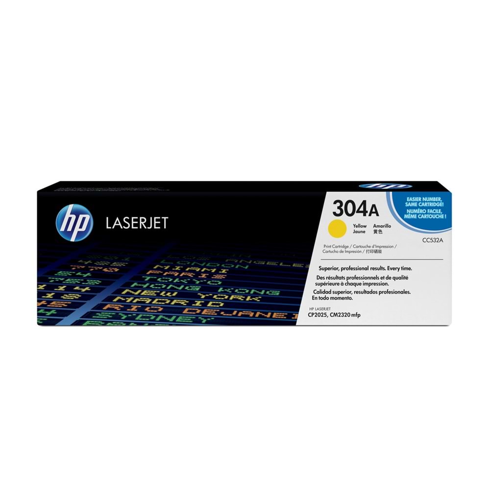 HP CC532A (304A) CP2025/CM2320 SARI TONER ORJİNAL 2.800 SAYFA