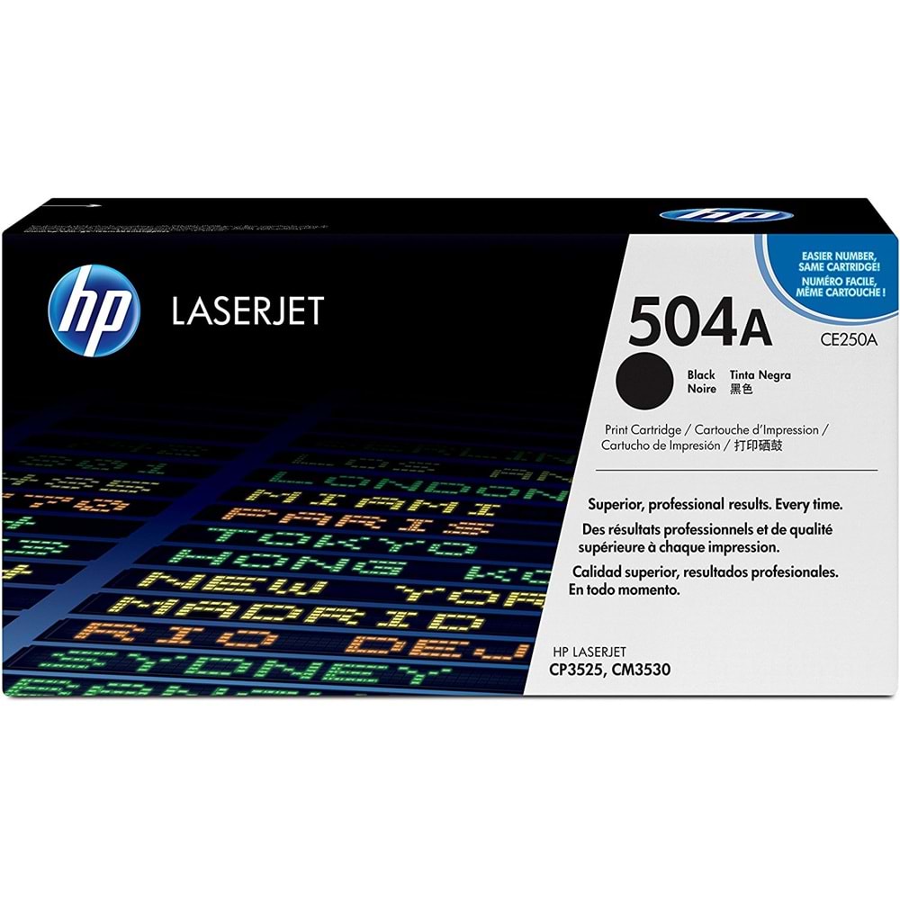 HP CE250A (504A) CP3525/CM3530 SİYAH TONER ORJİNAL 5.000 SAYFA