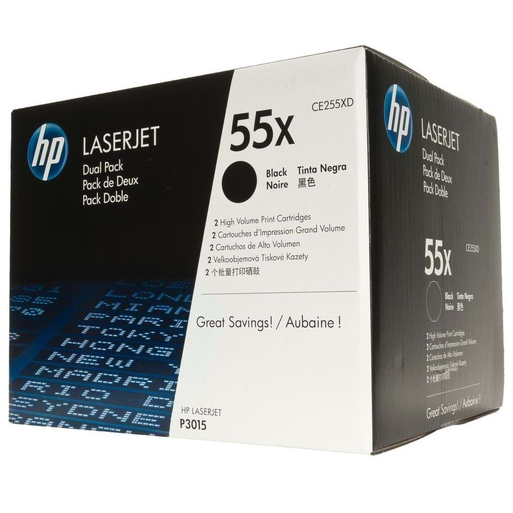 HP CE255XD (55X) P3015D/500/525/521 2Lİ SİYAH TONER ORJİNAL 12K S