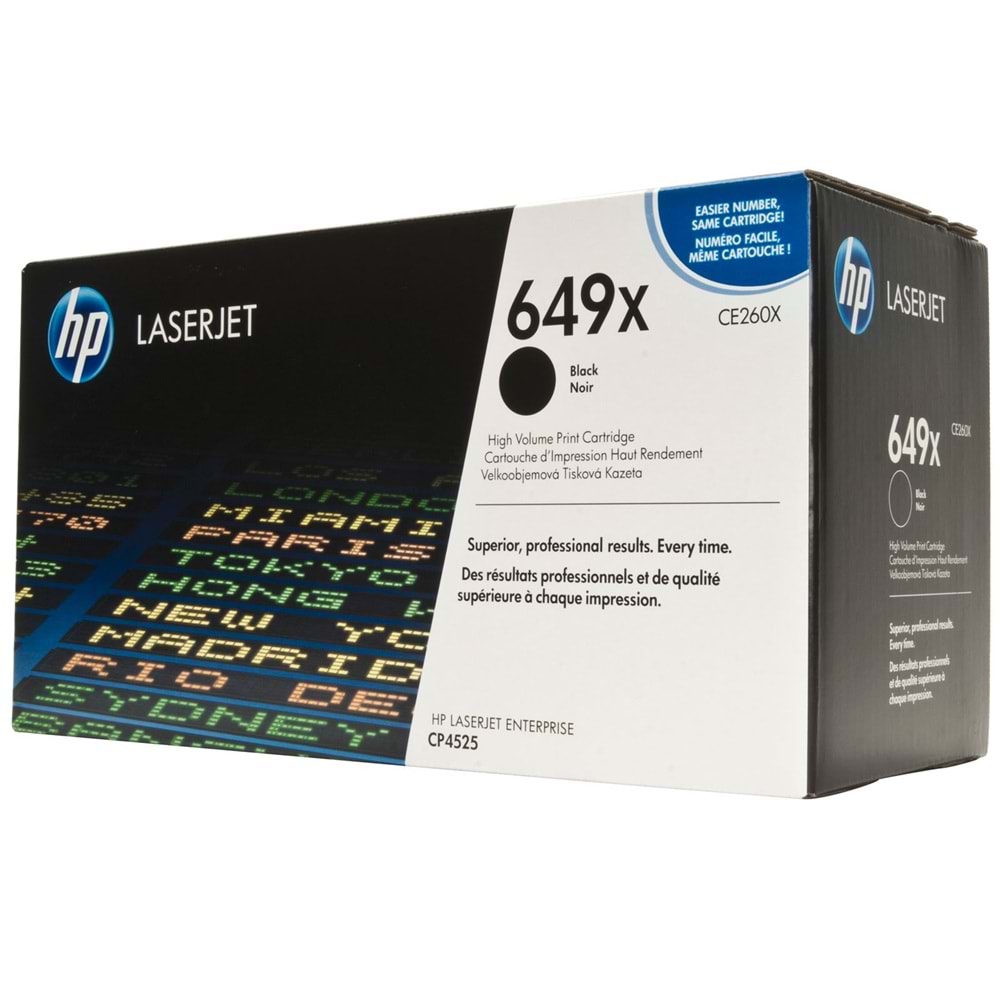 HP CE260X (649X) CP4025/4525/4540 SİYAH TONER ORJİNAL 17.000 SYF
