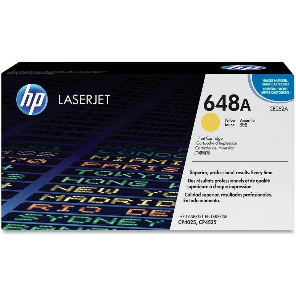 HP CE262A (648A) CP4025/4525/4540 SARI TONER ORJİNAL 11.000 SAYFA