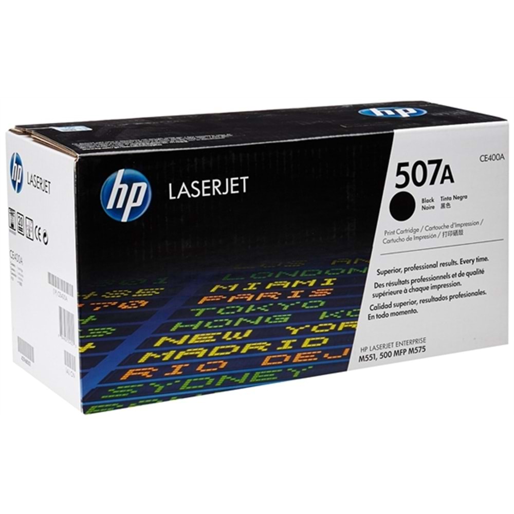 HP CE400A (507A) PRO 500 M551/570/575 SİYAH TONER ORJİNAL 5.500 SAYFA