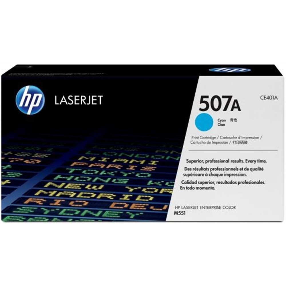HP CE401A (507A) PRO 500 M551/570/575 MAVİ TONER ORJİNAL 6.000 SAYFA