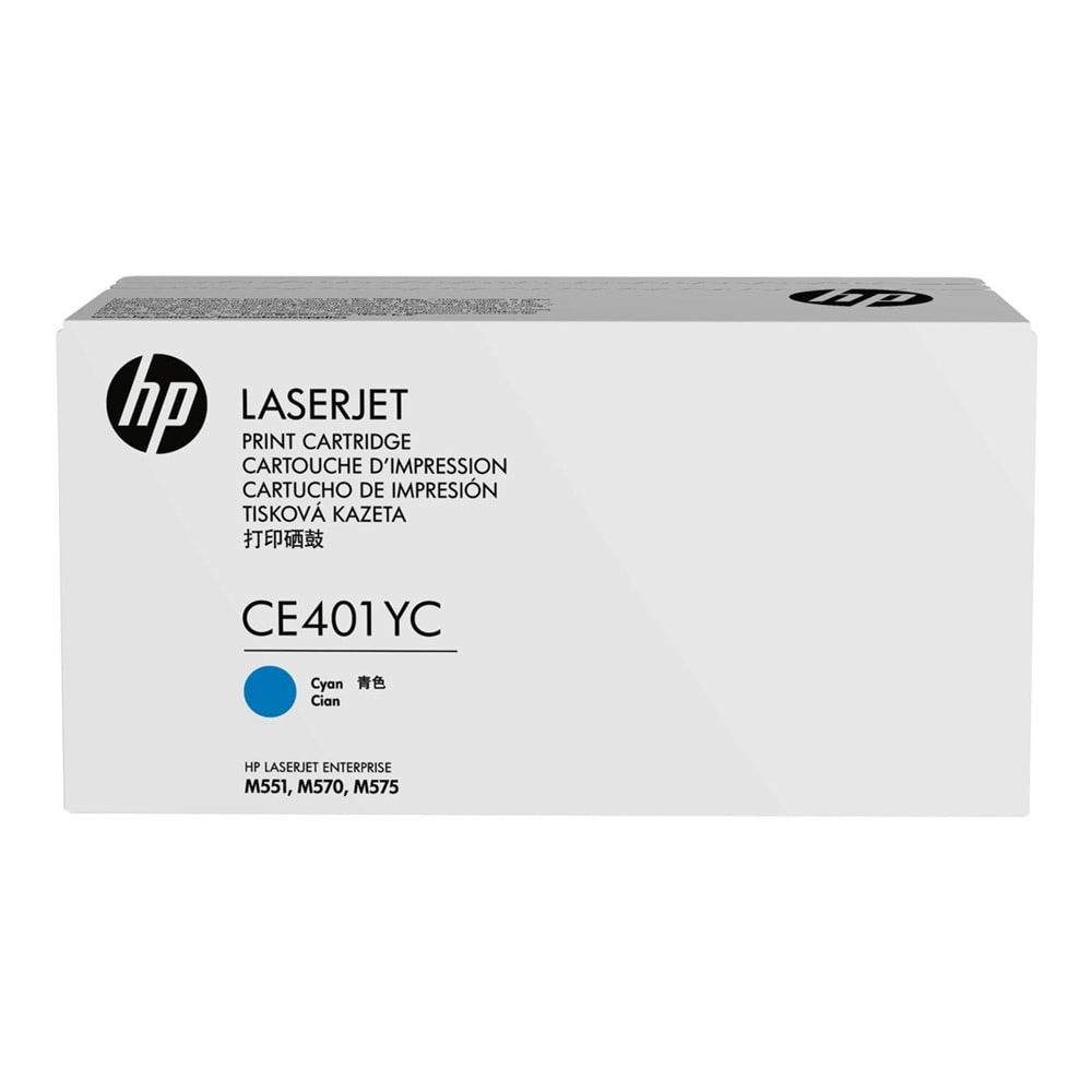 HP CE401YC (507A) PRO 500 M551/570/575 MAVİ TONER ORJİNAL 6.000 SAYFA