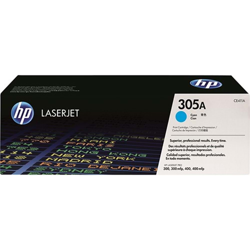 HP CE411A (305A) PRO 300 M375/475/451 MAVİ TONER ORJİNAL 2.600 SAYFA