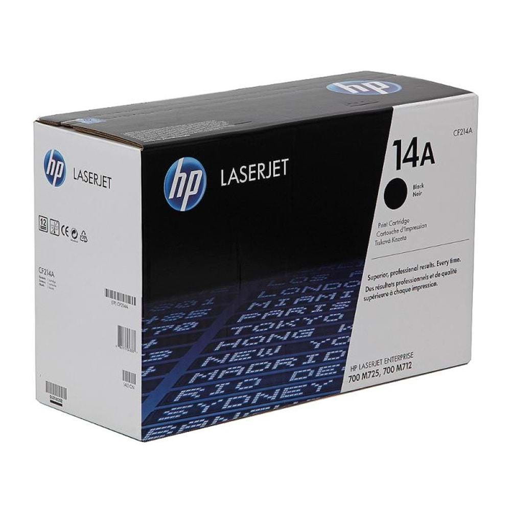 HP CF214A (14A) ENTERPRISE 700/M725 SİYAH TONER ORJİNAL 10.000 SY