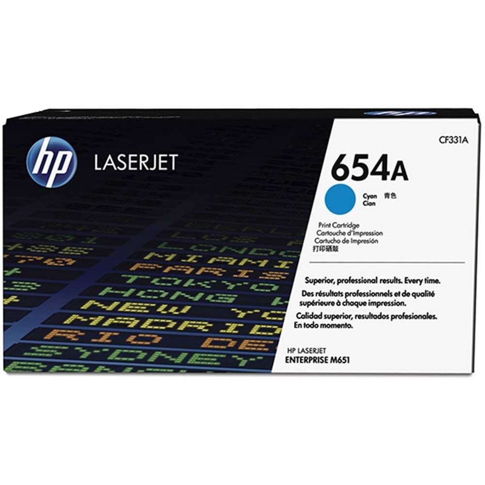 HP CF331A (654A) M651 MAVİ TONER ORJİNAL 15.000 SAYFA
