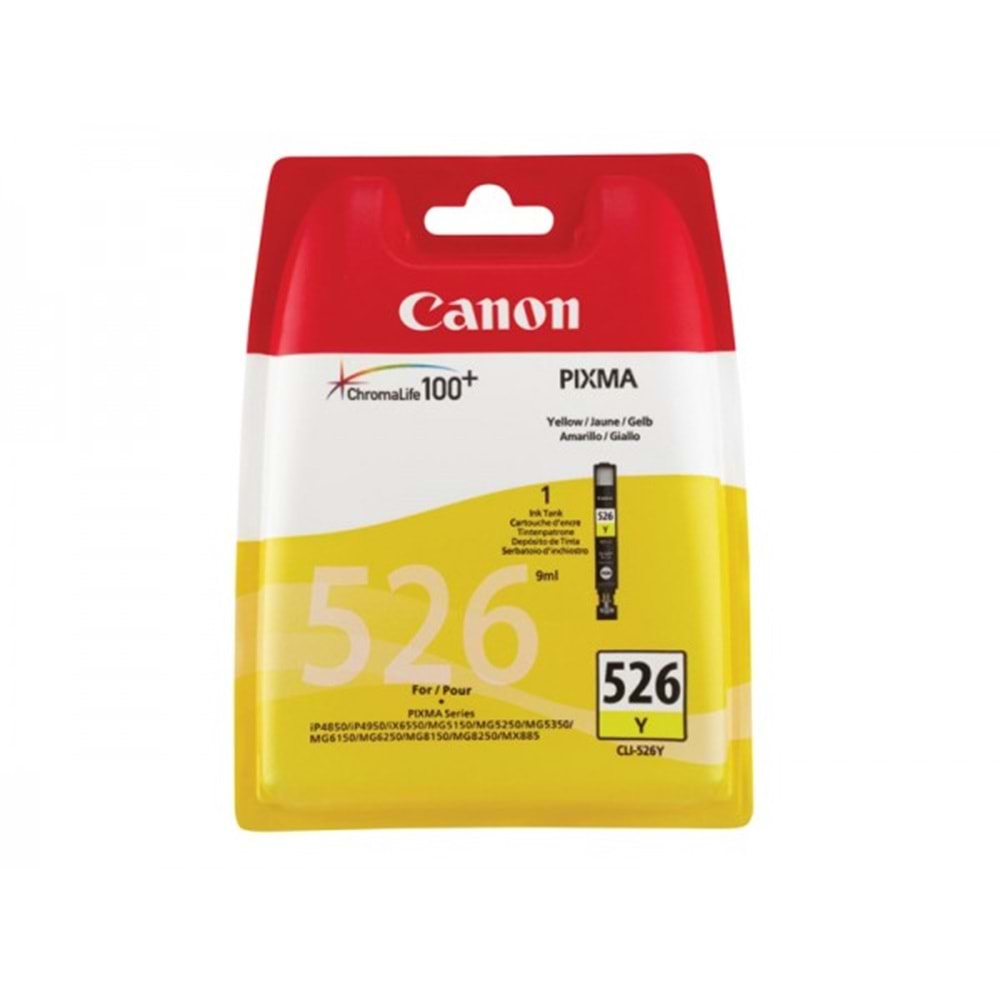 CANON CLI-526Y MG5150/MX715/IP4850 SARI KARTUŞ ORJİNAL 515 SAYFA