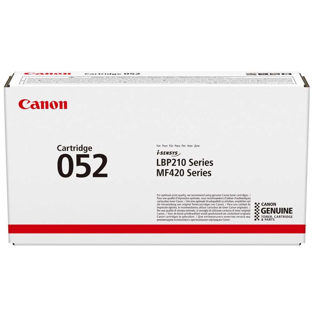 CANON CRG-052 LBP-210/212/214/215/MF420/426/428 SİYAH TONER ORJİNAL 3.100 SAYFA 2199C002AA