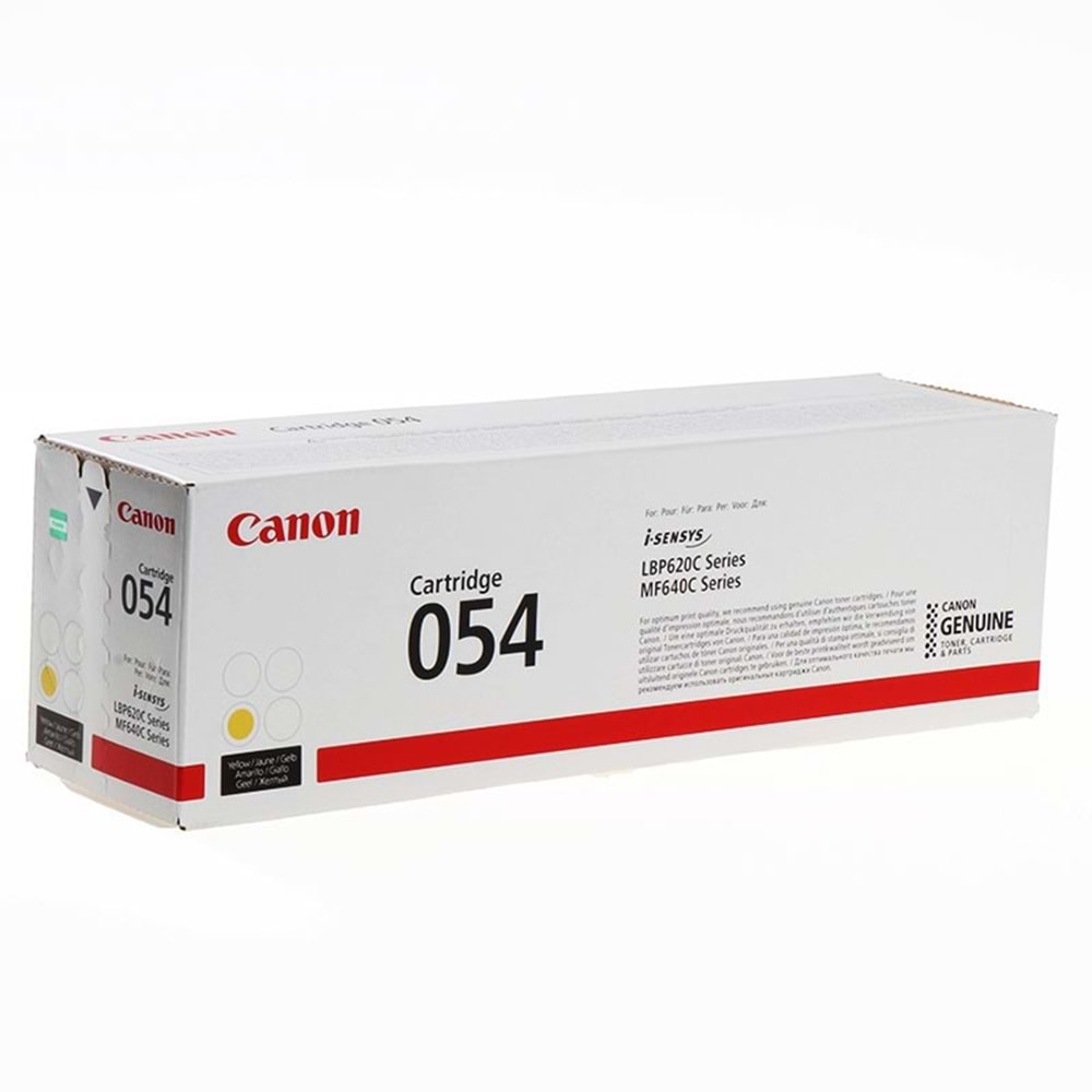 CANON CRG-054Y LPB620/621/623/MF640/641/643/645 SARI TONER ORJİNAL 1.200 SAYFA 3021C002