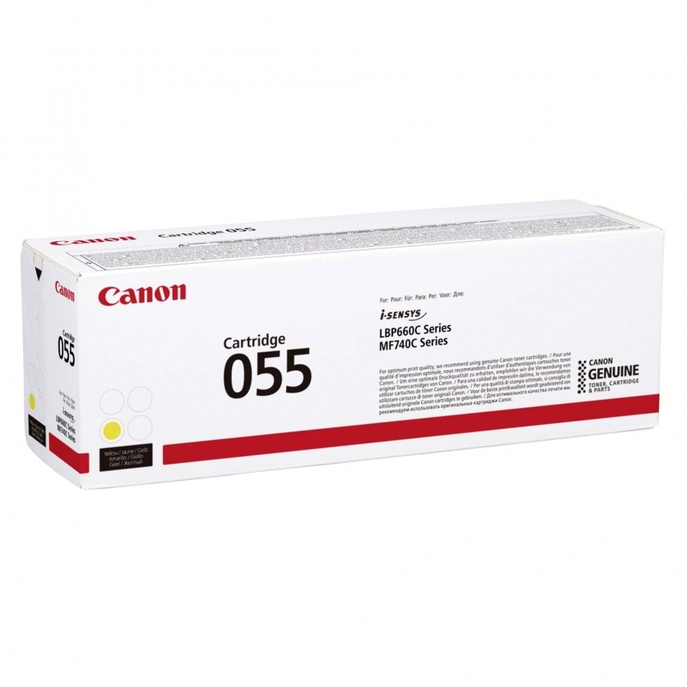CANON CRG-055Y LBP660/663/MF740/742 SARI TONER ORJİNAL 2.100 SAYFA 3013C002
