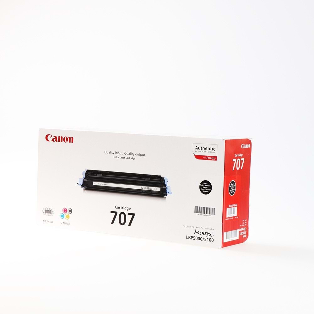 CANON CRG-707BK LBP-5000/5100 SİYAH TONER ORJİNAL 2.500 SAYFA 9424A004