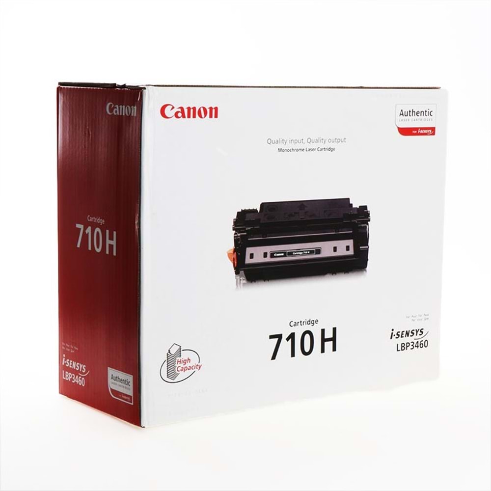 CANON CRG-710H LBP-3460 YÜKSEK KAPASİTE SİYAH TONER ORJİNAL 12.000 SAYFA 0986B001