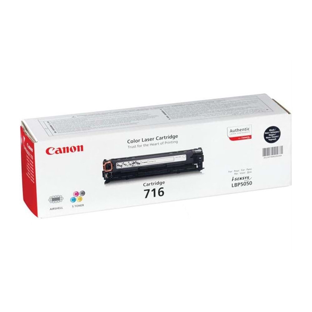 CANON CRG-716BK 5050/8030/8050/8080 SİYAH ORJİNAL TONER 2.200 SYF