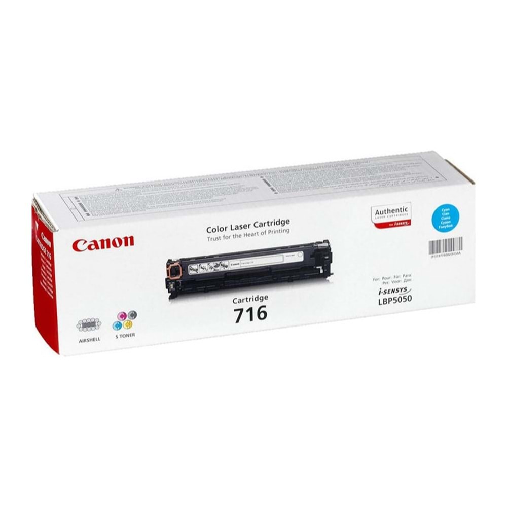 CANON CRG-716C 5050/8030/8050/8080 MAVİ ORJİNAL TONER 1.500 SAYFA