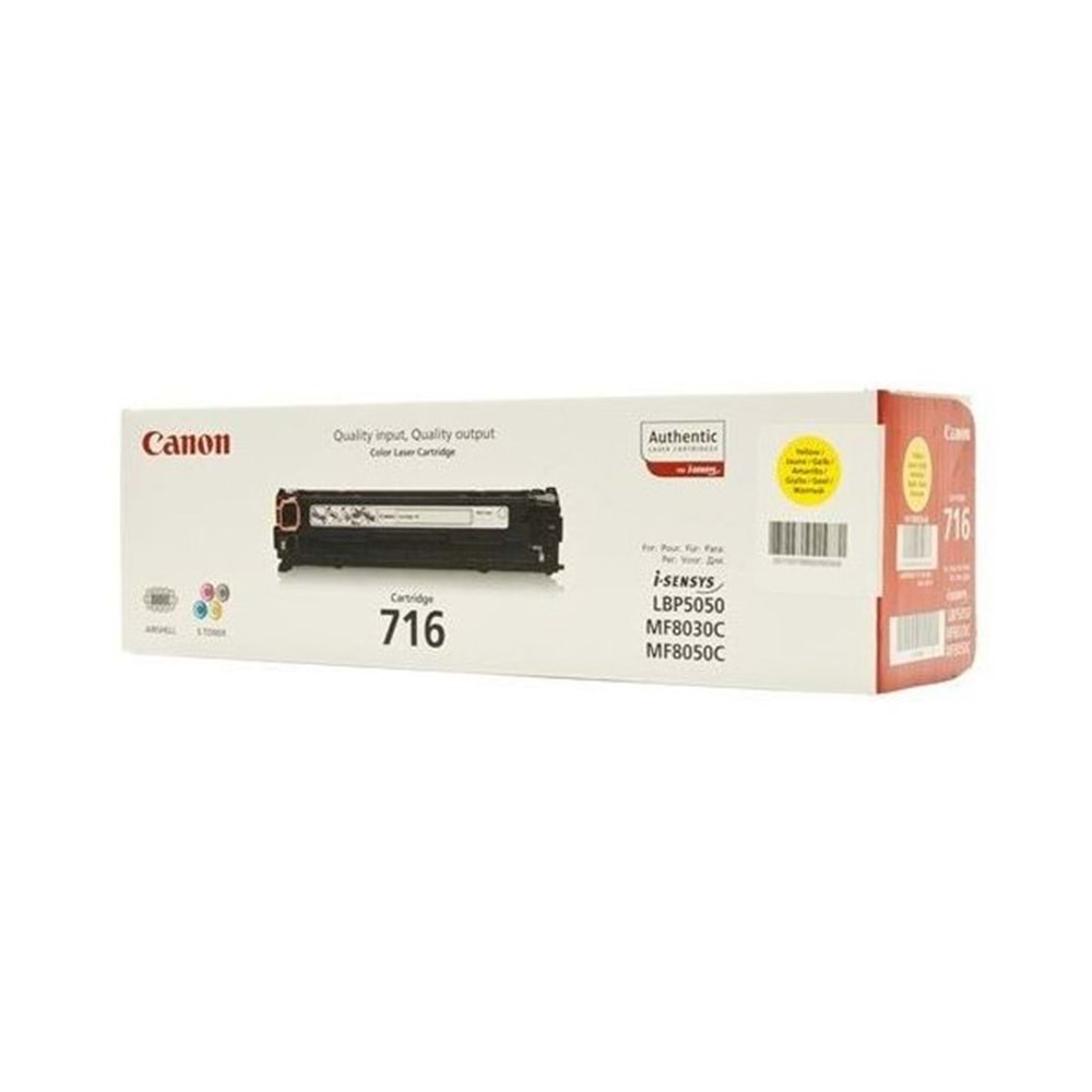 CANON CRG-716Y 5050/8030/8050/8080 SARI ORJİNAL TONER 1.500 SAYFA