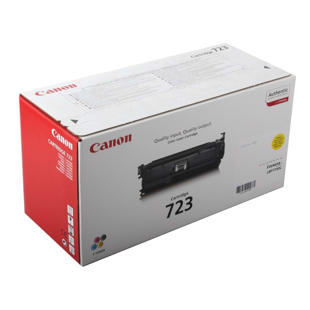 CANON CRG-723Y LBP-7750Cdn SARI TONER ORJİNAL 8.500 SAYFA
