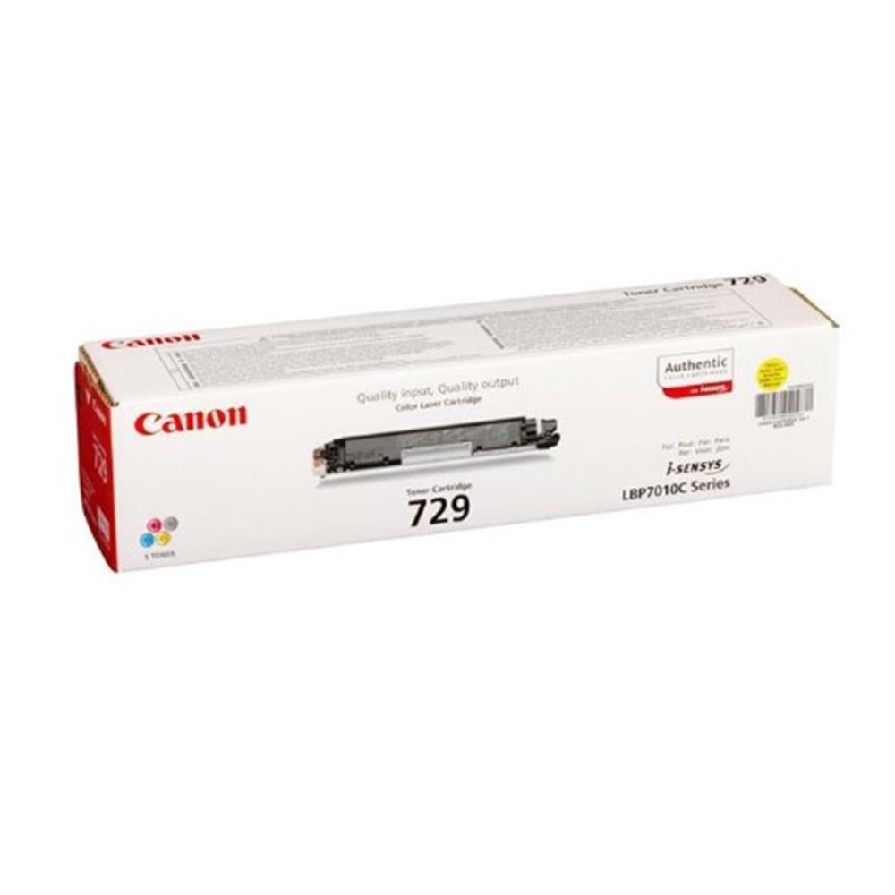 CANON CRG-729Y LBP7010C/7018C SARI TONER ORJİNAL 1.000 SAYFA