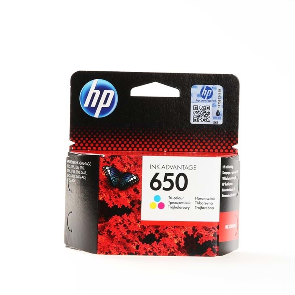 HP CZ102AE (650) 1015/2515/3545/4515 RENKLİ KARTUŞ ORJİNAL 200 SAYFA