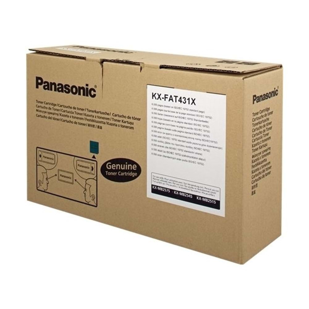 PANASONIC KX-FAT431X 2575/2545/2515 SIYAH TONER ORJİNAL 6.000 SAYFA