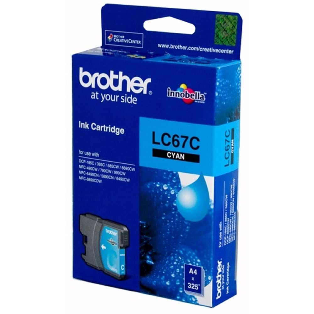 BROTHER LC-67C DCP-185/385/6890 MAVİ KARTUŞ ORJİNAL 325 SAYFA