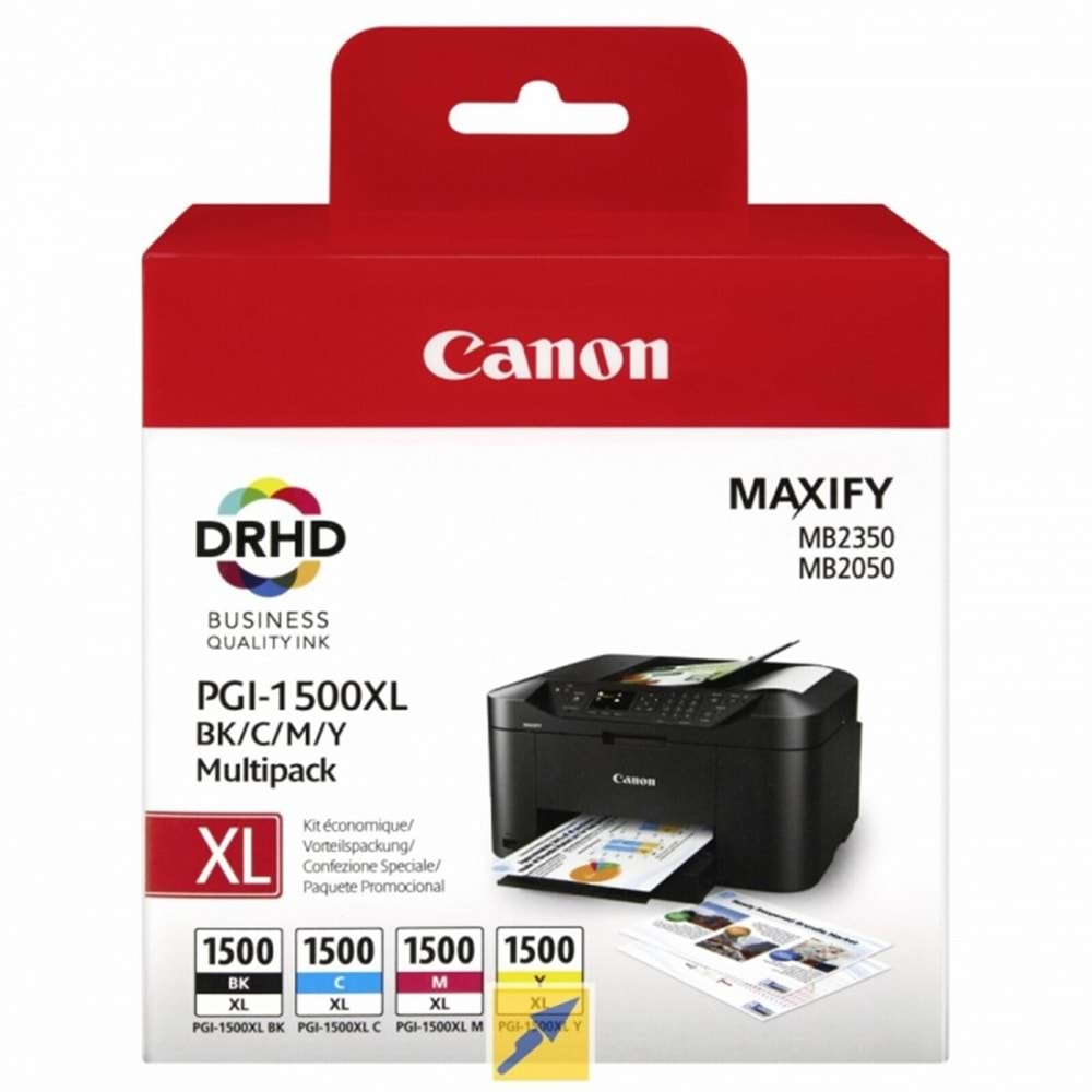 CANON PGI-1500XL MB2050/2350 BK/CMY MULTI PACK KARTUŞ ORJİNAL