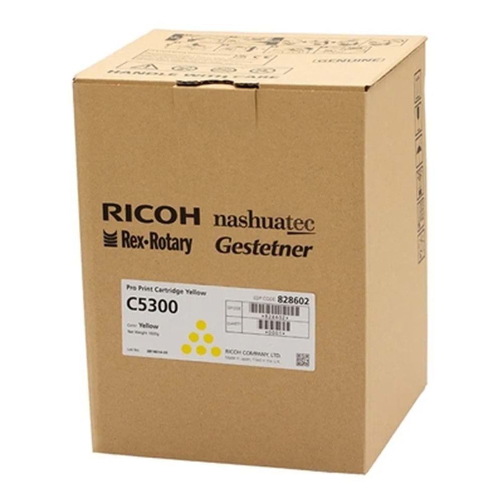 Ricoh 828602 Sarı Orjinal Toner - Pro C5300s / Pro C5310s 26,000syf