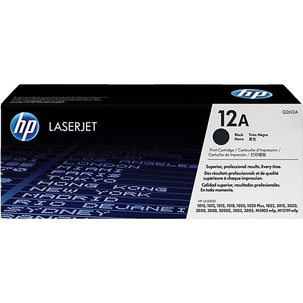 HP Q2612A (12A) 1010/1018/3050/1319 SİYAH TONER ORJİNAL 2.000 SAYFA