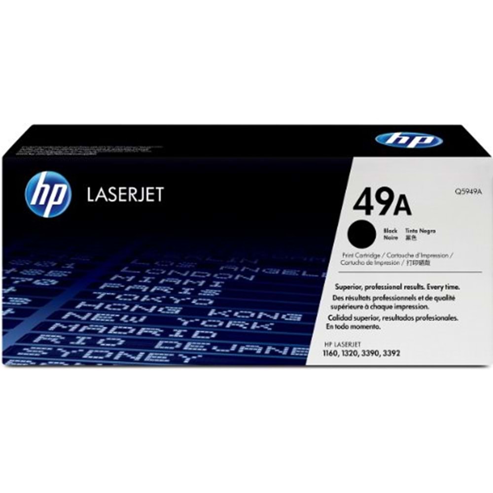 HP Q5949A (49A) 1160/1320/3390/3392 SİYAH TONER ORJİNAL 2.500 SAYFA