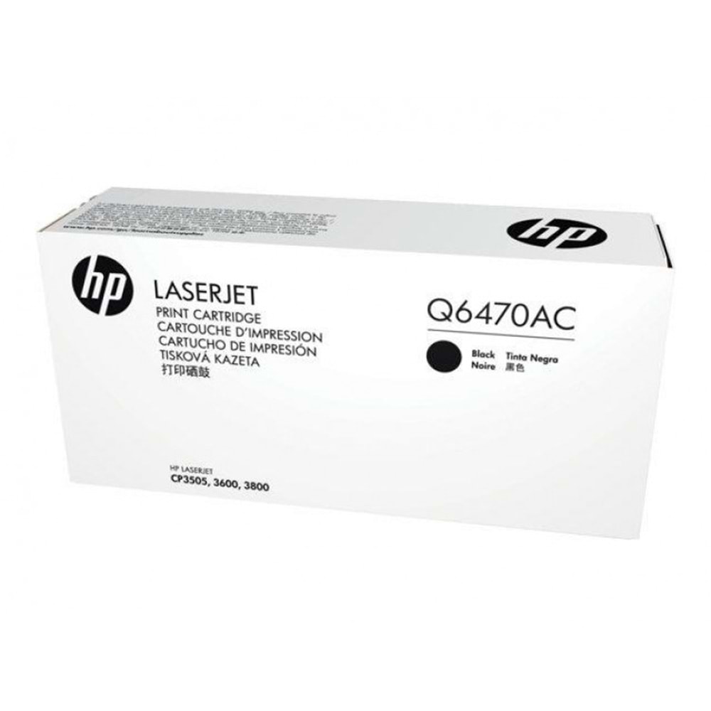 HP Q6470AC (501A) 3600/3800 SİYAH TONER ORJİNAL6.000 SAYFA