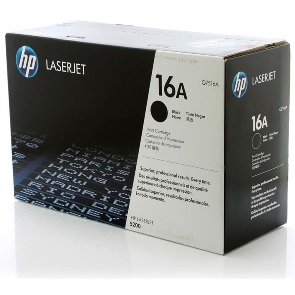 HP Q7516A (16A) 5200 SİYAH TONER ORJİNAL 12.000 SAYFA