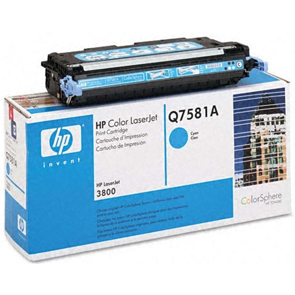 HP Q7581A (503A) 3800 MAVİ TONER ORJİNAL 6.000 SAYFA