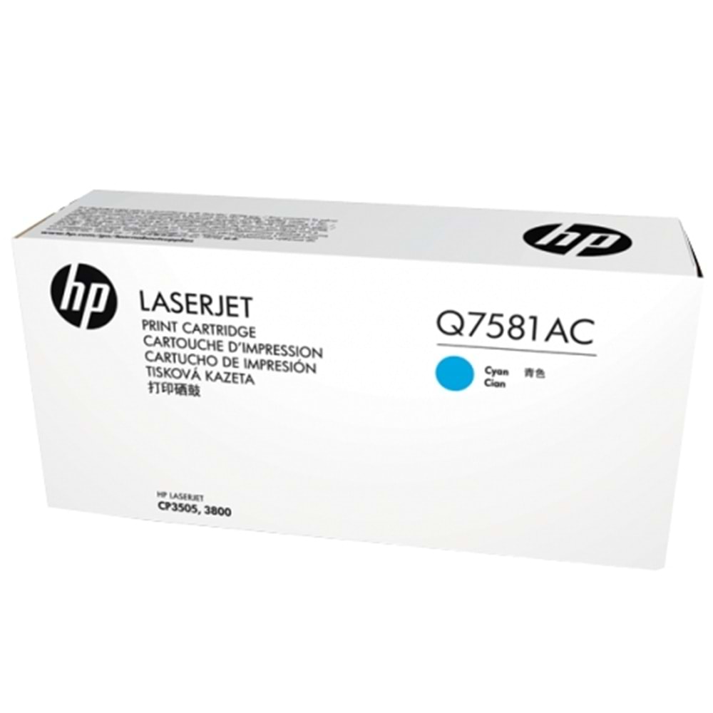 HP Q7581AC (503A) 3800 MAVİ TONER ORJİNAL 6.000 SAYFA