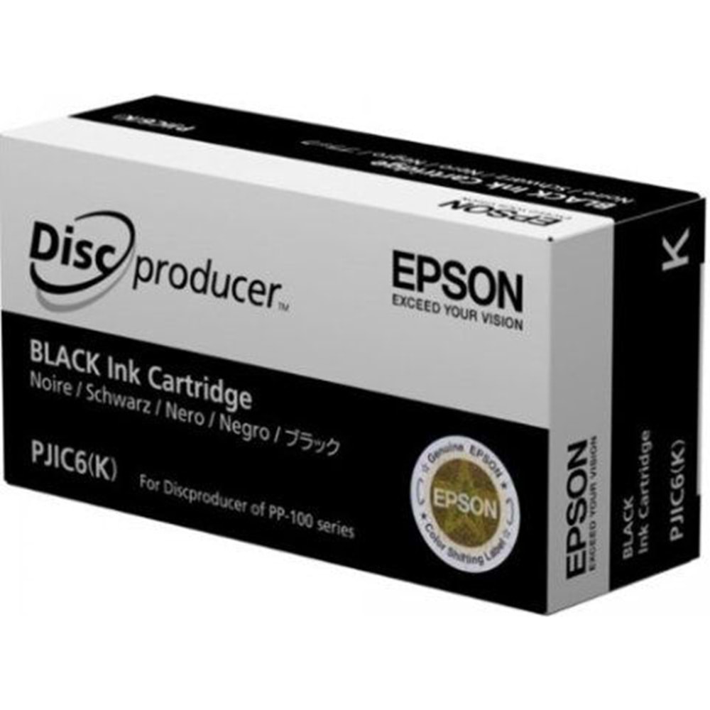 EPSON C13S020452 PJIC6 PP-100 SİYAH KARTUŞ ORJİNAL 31.5 ML