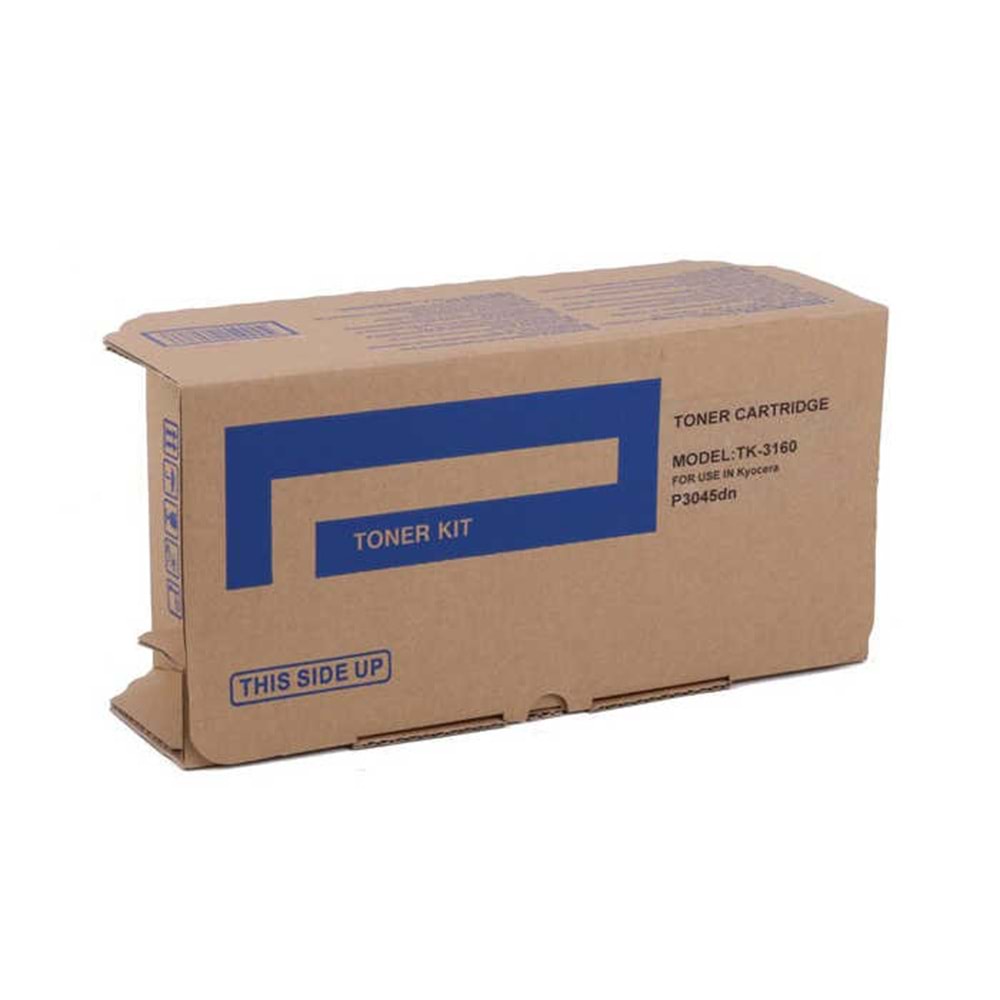 KYOCERA TK-3160 P3045/P3050/P3060/P3055/P3060/M3145DN SİYAH TONER MUADİL 12.500 SAYFA 1T02T90NL1