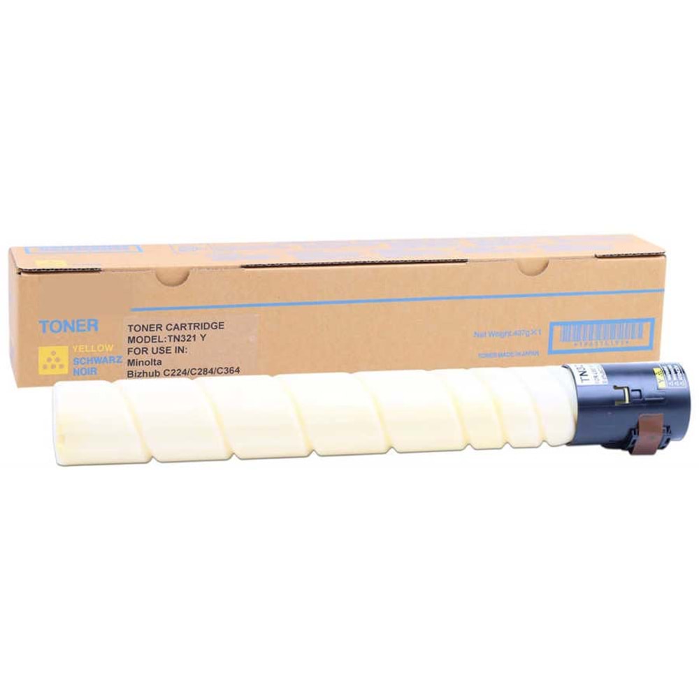 KONICA MINOLTA TN-321Y C224/284/364 SARI TONER MUADİL 25.000 SAYFA A33K250