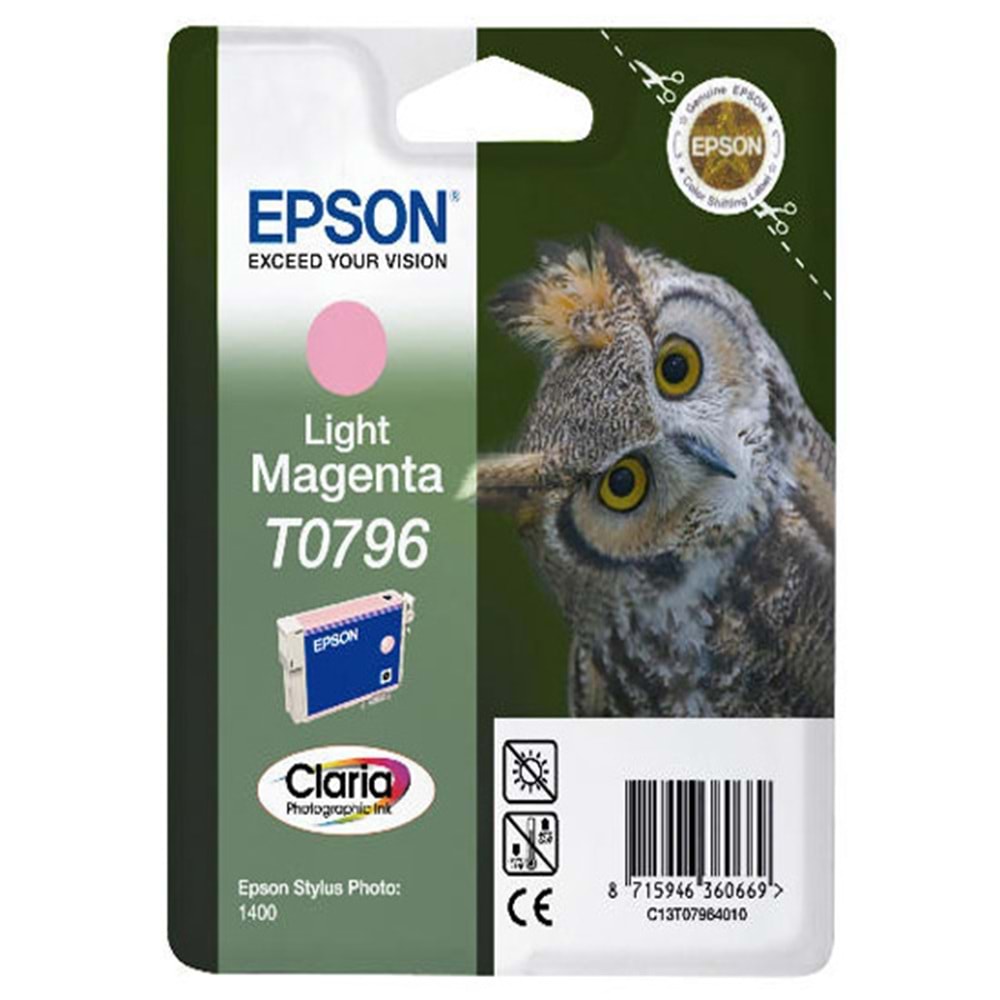 EPSON T079640 STYLS PHOTO P50/PX650/660/700/710/810/1400 AÇIK KIRMIZI KARTUŞ ORJİNAL 470 SAYFA