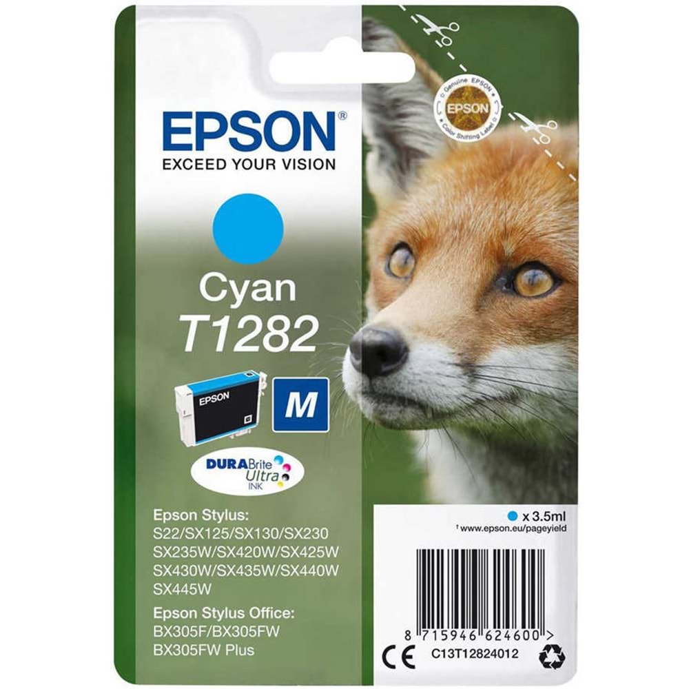 EPSON C13T12824022 BX305 SX125/425 MAVİ KARTUŞ ORJİNAL 175 SAYFA