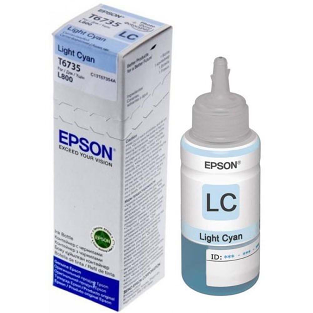 EPSON C13T67354A L800/L1800 AÇIK MAVİ MÜREKKEP ORJİNAL 70ML