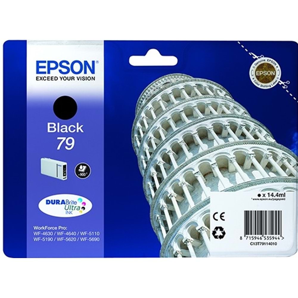 EPSON C13T79114010 (79) WP5110/5190/5620/5690 SİYAH KARTUŞ ORJİNAL 900 SAYFA