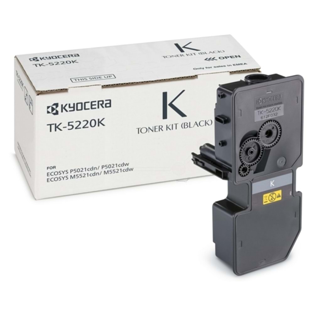 KYOCERA TK-5220K P5021/M5521 SİYAH TONER ORJİNAL 1.200 SAYFA 1T02R90NL1