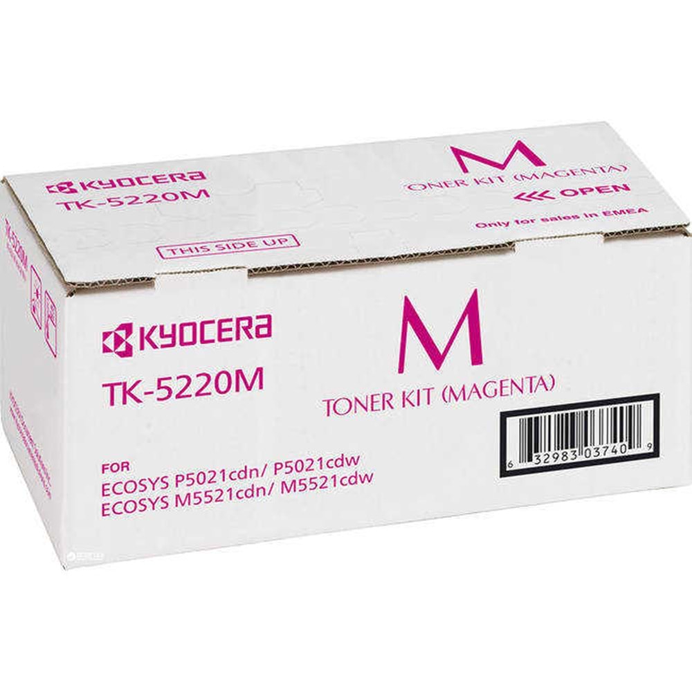 KYOCERA TK-5220M P5021/M5521 KIRMIZI TONER ORJİNAL 1.200 SAYFA 1T02R9BNL1