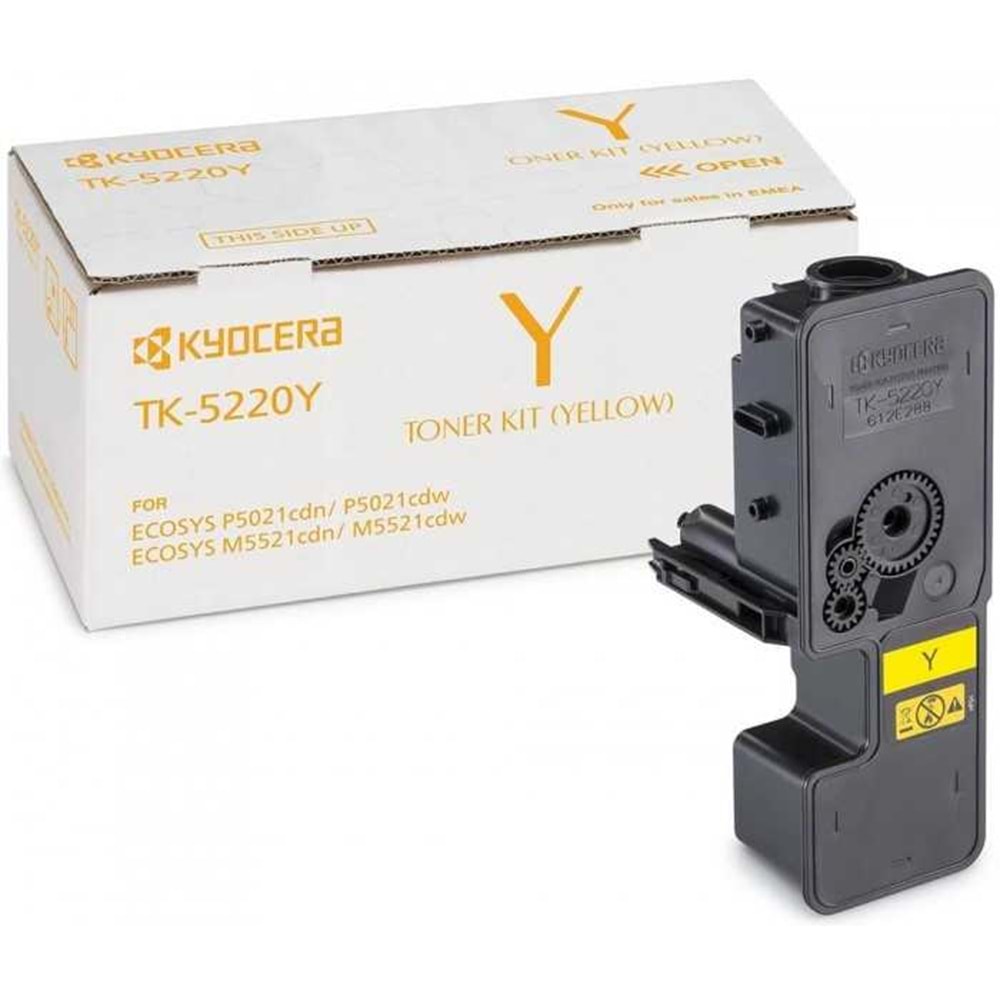 KYOCERA TK-5220Y P5021/M5521 SARI TONER ORJİNAL 1.200 SAYFA 1T02R9ANL1
