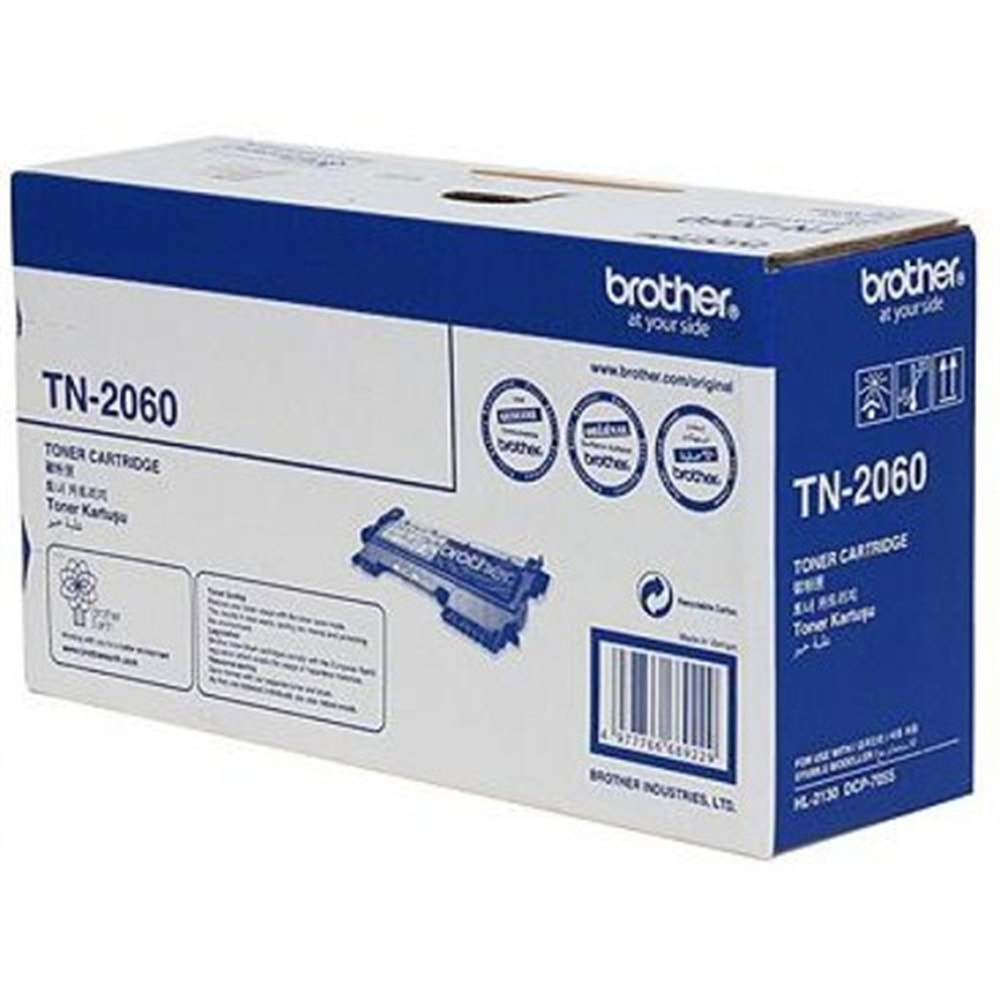 BROTHER TN-2060 HL-2130/DCP-7055 SİYAH TONER ORJİNAL 1.000 SAYFA