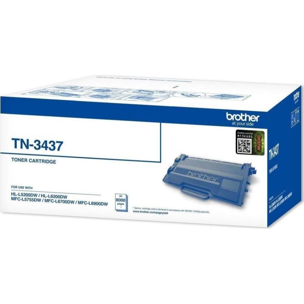 BROTHER TN-3437/HL5200/6200/5755/6700/6900 SİYAH TONER ORJİNAL 8K