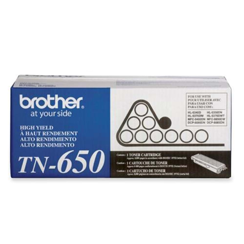 BROTHER TN-650 DCP-8070/8085/HL-5340/5350/5370 SİYAH TONER ORJİNAL 8.000 SAYFA