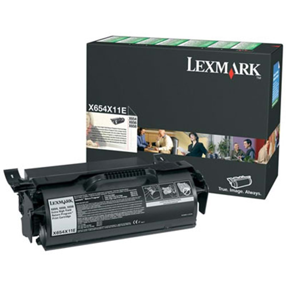 LEXMARK X654X11E X651/652/654/656/658 SİYAH TONER ORJİNAL 36.000 SAYFA