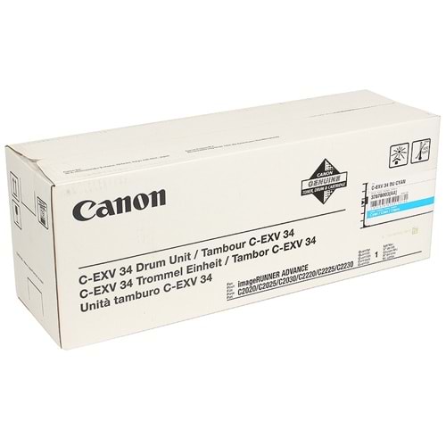 CANON EXV-034C IR-C1225/1225if MAVİ DRUM ÜNİTESİ ORJİNAL 34.000 SAYFA 9457B001