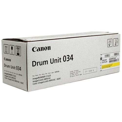 CANON EXV-034Y IR-C1225/1225if SARI DRUM ÜNİTESİ ORJİNAL 34.000 SAYFA 9455B001