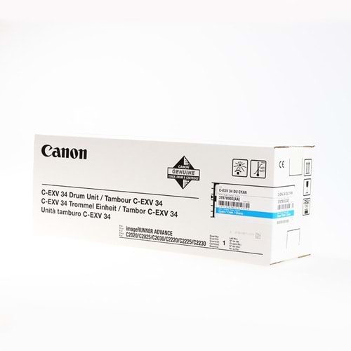 CANON C-EXV-34C IRC 2020/2030/2225/2230 MAVİ DRUM ÜNİTESİ ORİJİNAL 36.000 SAYFA 3787B003
